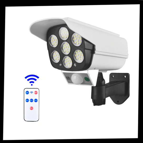 Solar Powered Motion Activated LED Lamp For Enhanced Outdoor Security