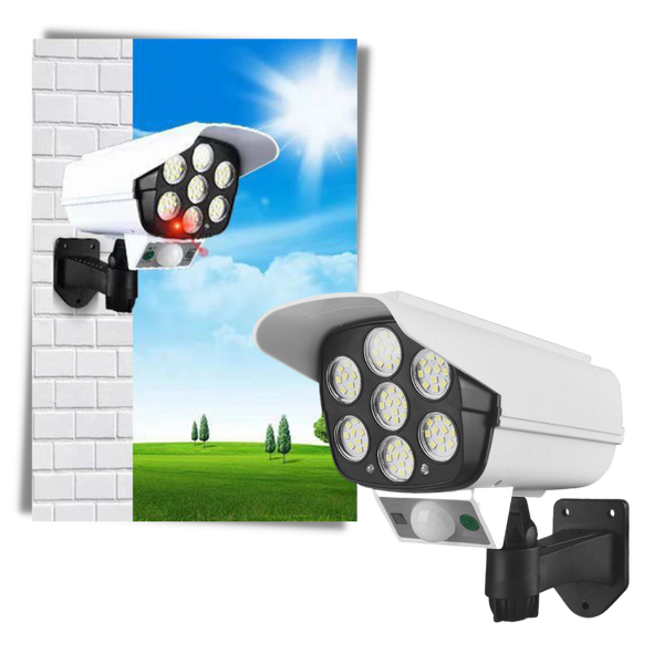 Solar Powered Motion Activated LED Lamp For Enhanced Outdoor Security