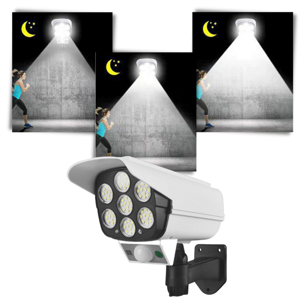 Solar Powered Motion Activated LED Lamp For Enhanced Outdoor Security