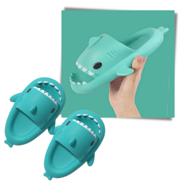 Shark Beach Flip Flops With Lightweight Wear-Resistant Non-Slip Sole