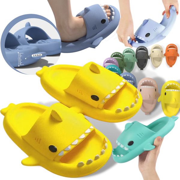 Shark Beach Flip Flops With Lightweight Wear-Resistant Non-Slip Sole