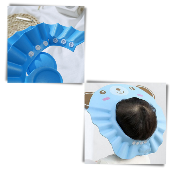 Kids Shower Cap With Eye And Ear Protection For Bath Time
