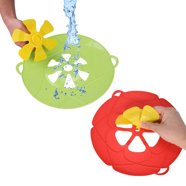 Heat Resistant Silicone Lid for Saucepan and Pot with Hygienic Spill Shield