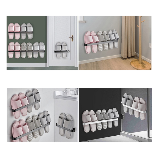 Aluminium Wall Mounted Slipper Rack For Space Saving And Style