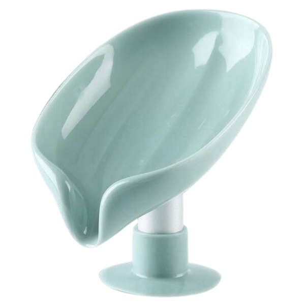 Leaf Shaped Soap Holder With Drain Keeps Soap Dry Longer