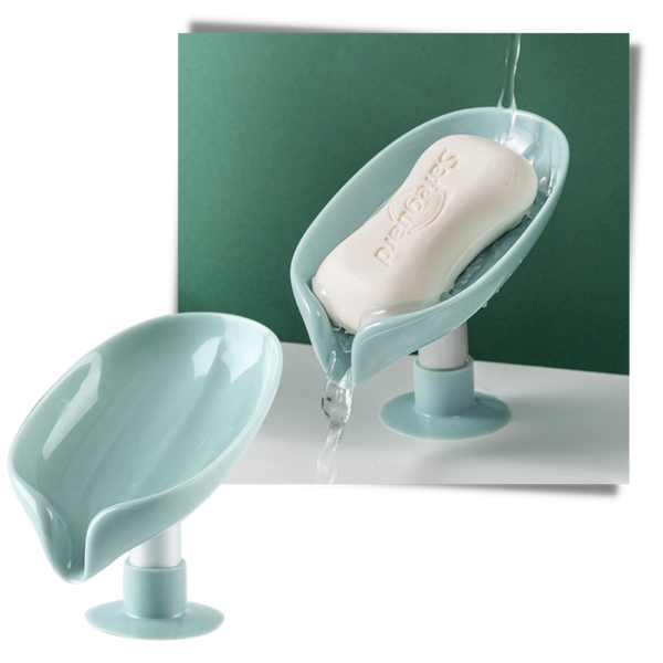 Leaf Shaped Soap Holder With Drain Keeps Soap Dry Longer
