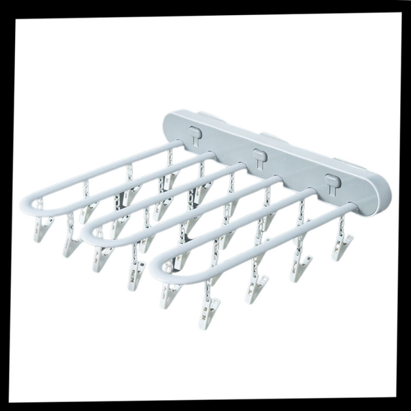 Wall Mounted Clothes Organiser With Integrated Drying and Storage
