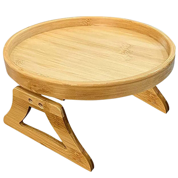 Foldaway Wooden Armrest Table For Space Saving Convenience