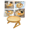 Foldaway Wooden Armrest Table For Space Saving Convenience