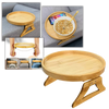 Foldaway Wooden Armrest Table For Space Saving Convenience