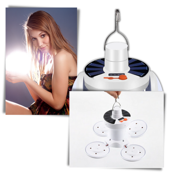 Premium Portable Solar LED Lantern For Camping With Versatile Modes