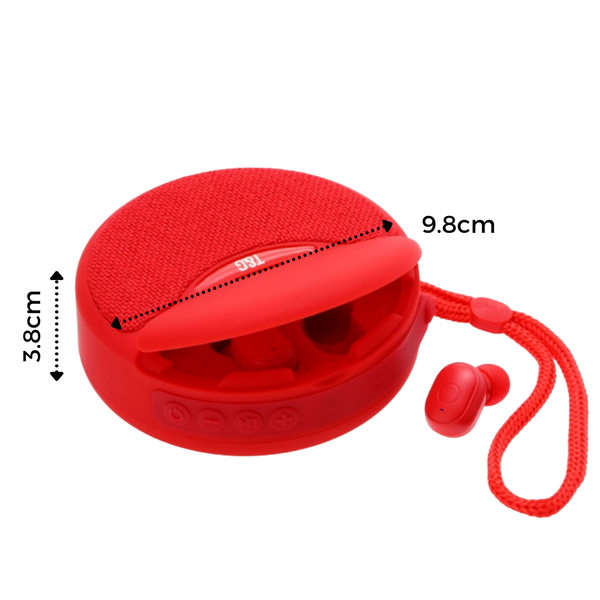 Portable Bluetooth Speaker With Earbuds For Immersive Sound