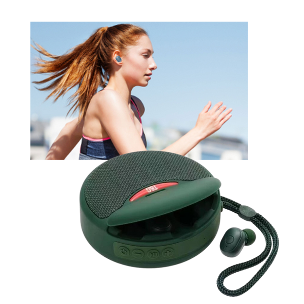 Portable Bluetooth Speaker With Earbuds For Immersive Sound