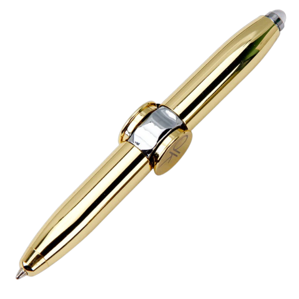 Focus Spinner Pen With Gyro Ballpoint Tip And Led Light