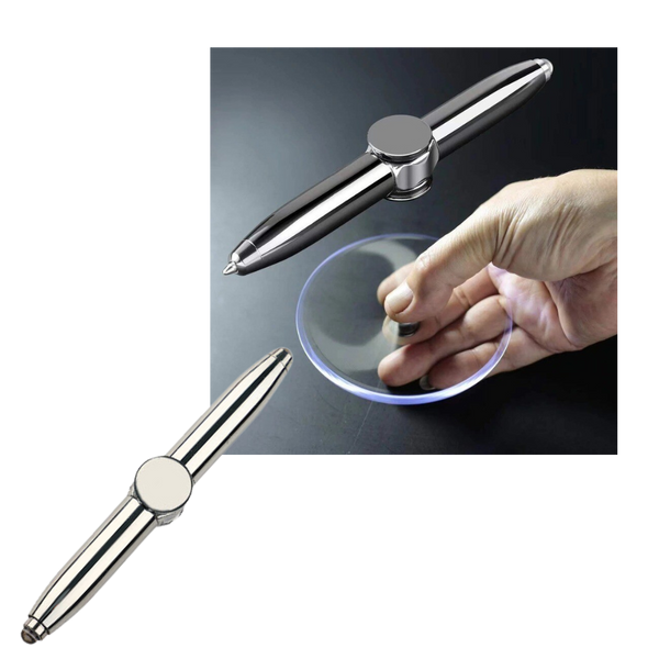 Focus Spinner Pen With Gyro Ballpoint Tip And Led Light