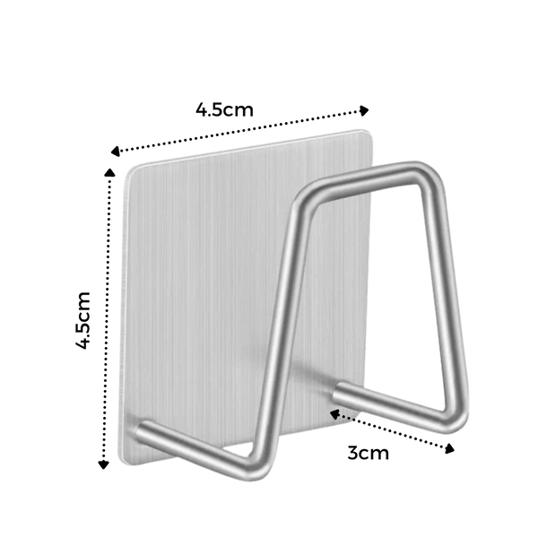 Two Pack Stainless Steel Sponge Holders With Drainage Rack