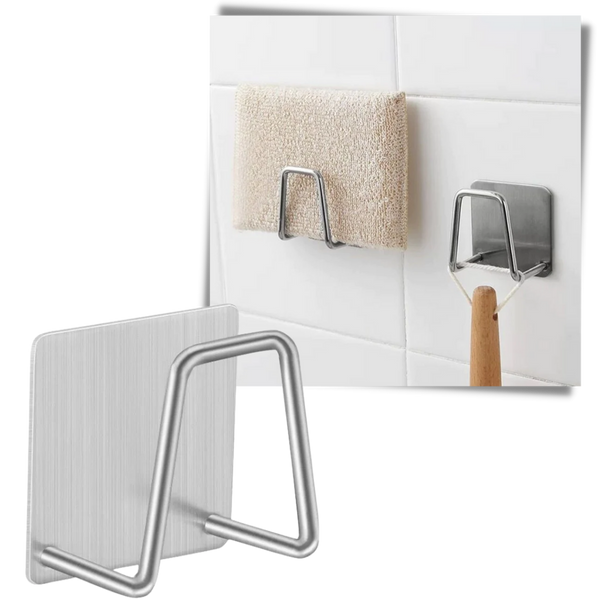 Two Pack Stainless Steel Sponge Holders With Drainage Rack