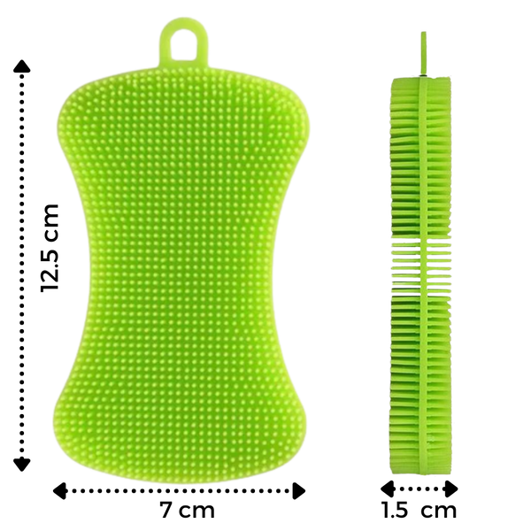 Silicone Kitchen Sponge Heat-Resistant Antibacterial Cleaning Tool