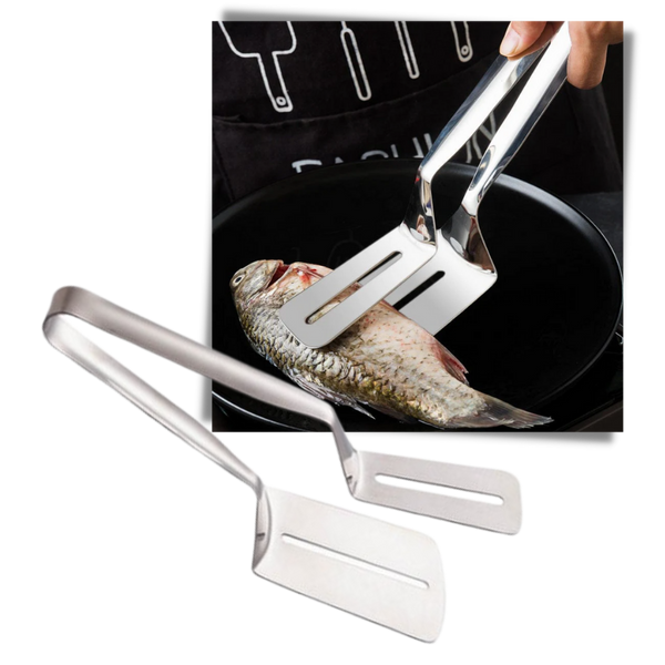 Premium Stainless Steel Spatula And Tongs Set For Easy Food Turning