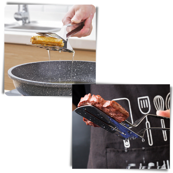 Premium Stainless Steel Spatula And Tongs Set For Easy Food Turning