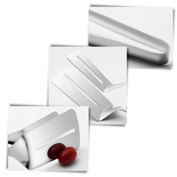 Premium Stainless Steel Spatula And Tongs Set For Easy Food Turning