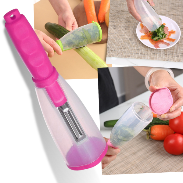 Premium Fruit And Vegetable Peeler With Built In Catcher