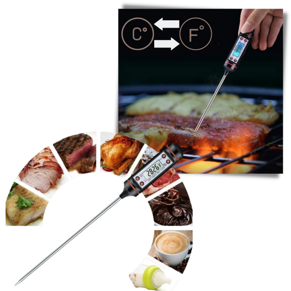 Digital Cooking Probe Thermometer For Precise Doneness Every Time