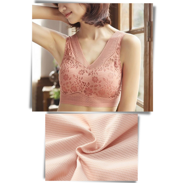 Breathable Seamless Lace Bra With Comfortable Stretch Fit