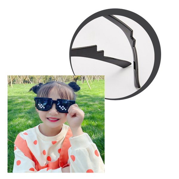 Pixel Style Sunglasses With UV Protection For All Day Comfort