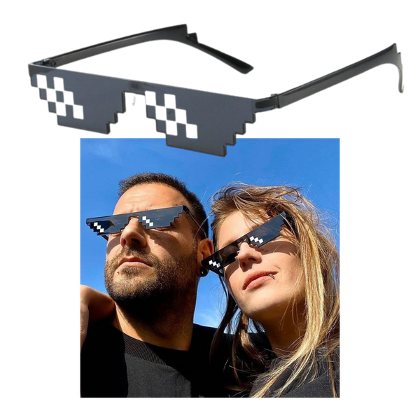 Pixel Style Sunglasses With UV Protection For All Day Comfort