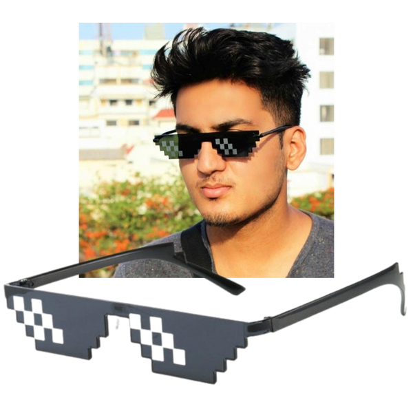 Pixel Style Sunglasses With UV Protection For All Day Comfort