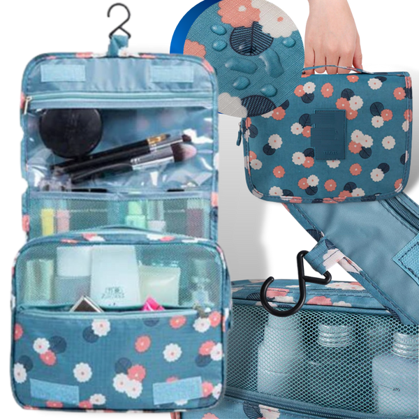 Premium Travel Makeup Organizer Waterproof Easy Access Hanging Design