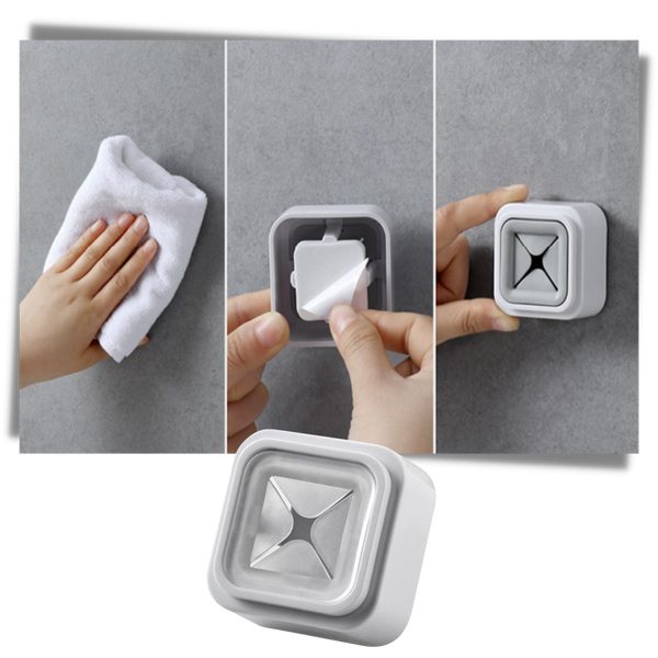 Three Pack Adhesive Towel Holders Waterproof Space Saving Easy To Install