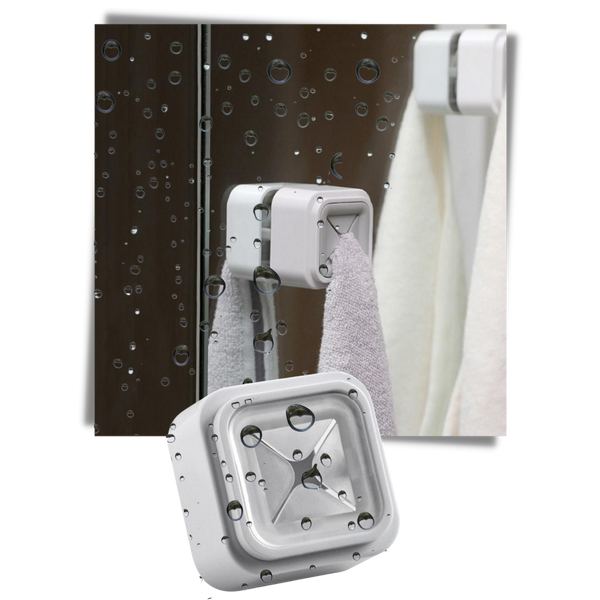 Three Pack Adhesive Towel Holders Waterproof Space Saving Easy To Install