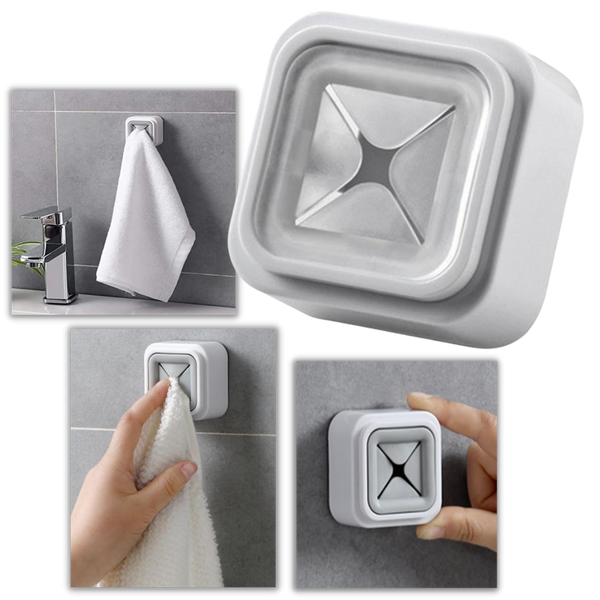 Three Pack Adhesive Towel Holders Waterproof Space Saving Easy To Install