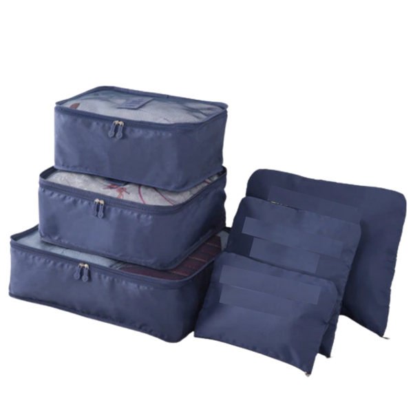 Set of 6 Lightweight Travel Bags for Tidy Luggage Organization