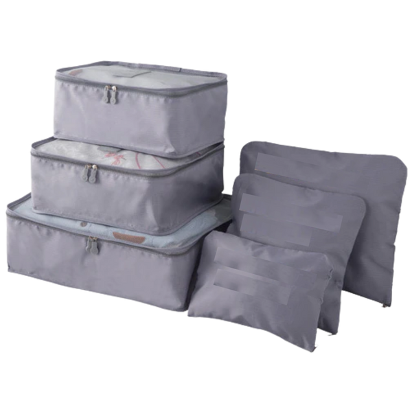 Set of 6 Lightweight Travel Bags for Tidy Luggage Organization
