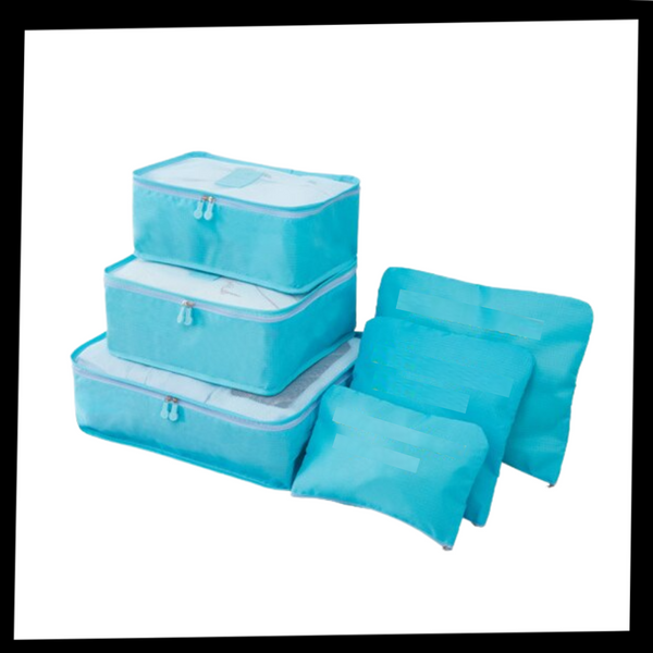 Set of 6 Lightweight Travel Bags for Tidy Luggage Organization