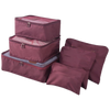 Set of 6 Lightweight Travel Bags for Tidy Luggage Organization