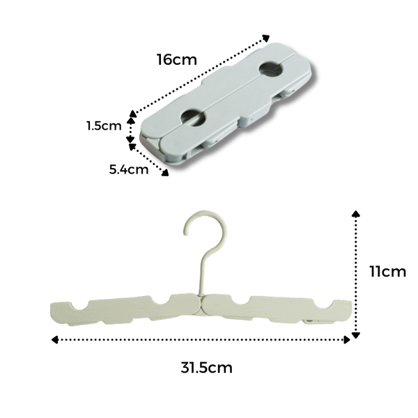 Foldable Travel Clothes Hanger Set For Seamless Packing And Organization