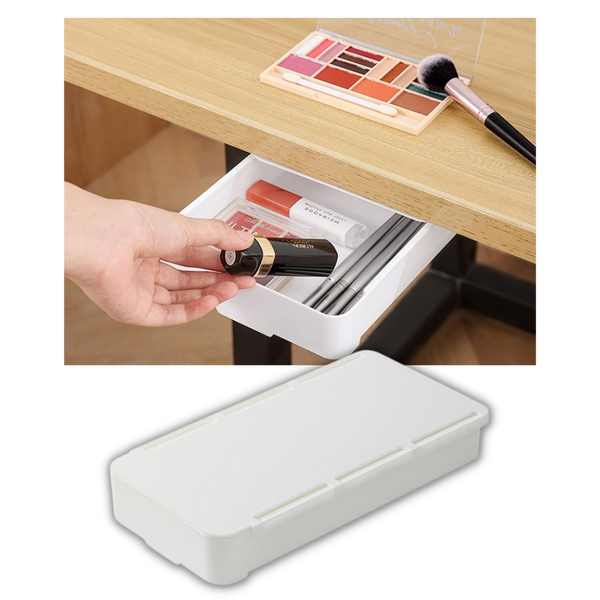 Transparent Desk Drawer Organizer With Adhesive Mount For A Tidy Workspace