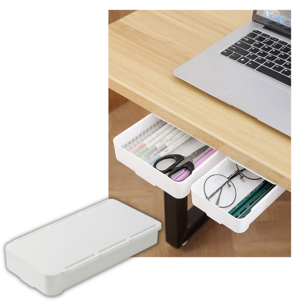 Transparent Desk Drawer Organizer With Adhesive Mount For A Tidy Workspace