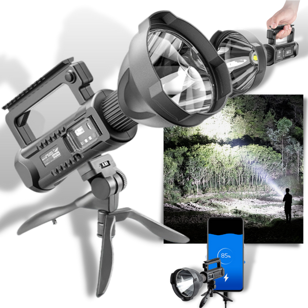 Rechargeable LED Flashlight With Tripod Stand Delivers Superior Brightness