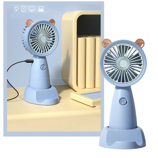 Portable USB Fan With Phone Stand And Long Battery Life