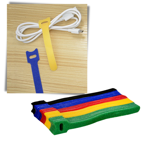 Colorful Velcro Cable Organizer For Neat Tangled Free Cables