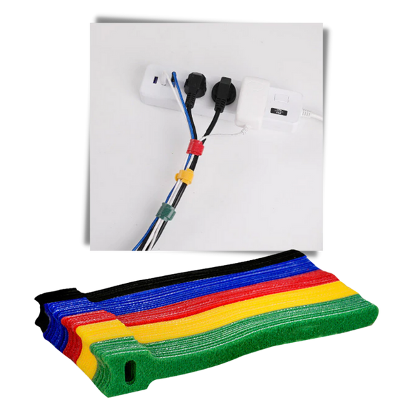 Colorful Velcro Cable Organizer For Neat Tangled Free Cables