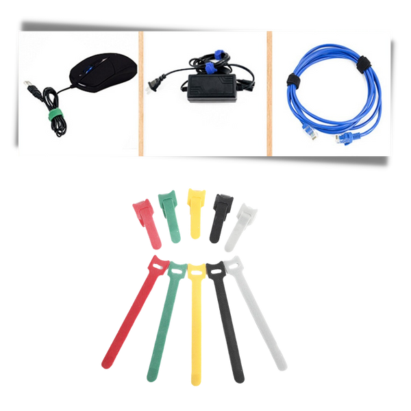 Colorful Velcro Cable Organizer For Neat Tangled Free Cables
