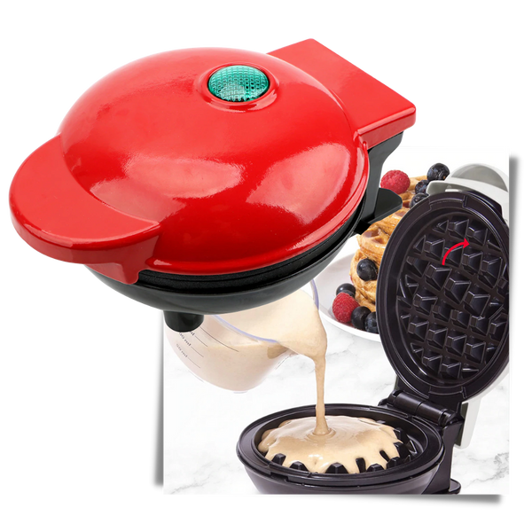 Compact Mini Waffle Maker For Quick Perfect Waffles Every Time