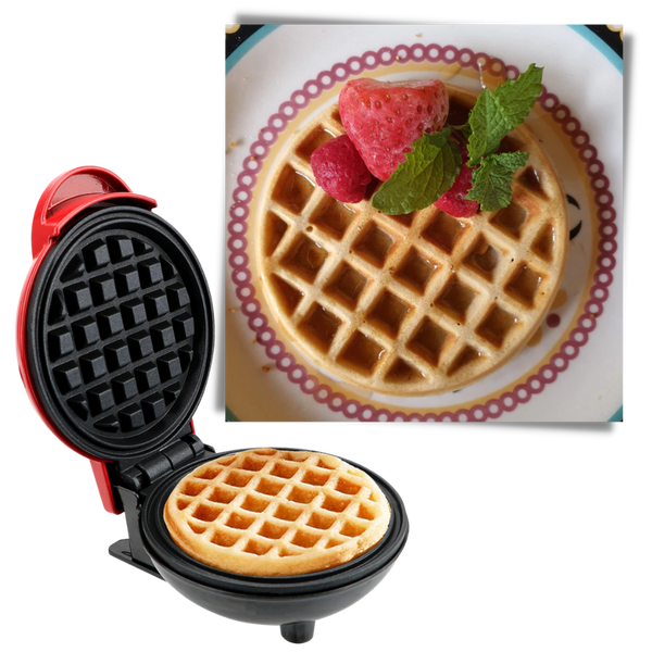Compact Mini Waffle Maker For Quick Perfect Waffles Every Time