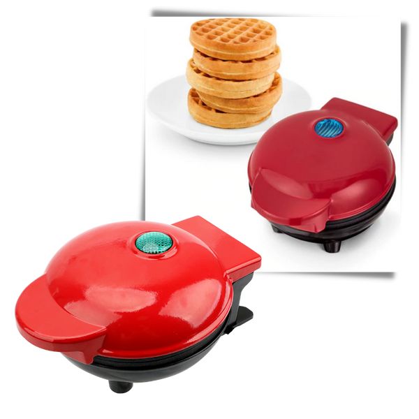 Compact Mini Waffle Maker For Quick Perfect Waffles Every Time